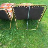 Pair of vintage Lafuma sun loungers in perfect condition