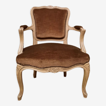 Brown Louis XV style armchair