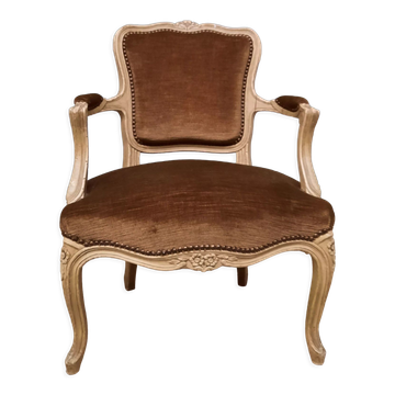 Brown Louis XV style armchair