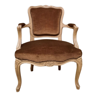 Brown Louis XV style armchair
