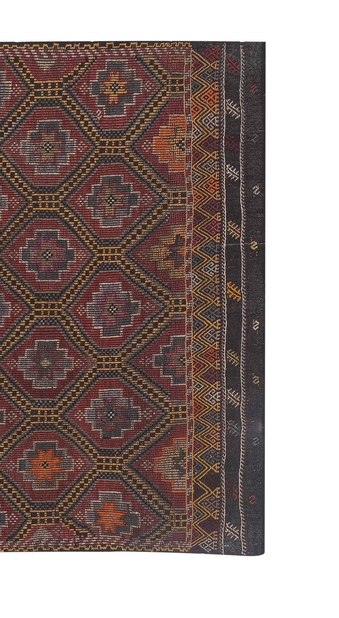 Vintage Turkish kilim handwoven 194x245 cm