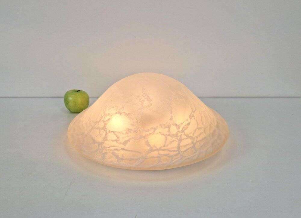 Vintage Mushroom Ceiling Lamp in Glass, 1970s