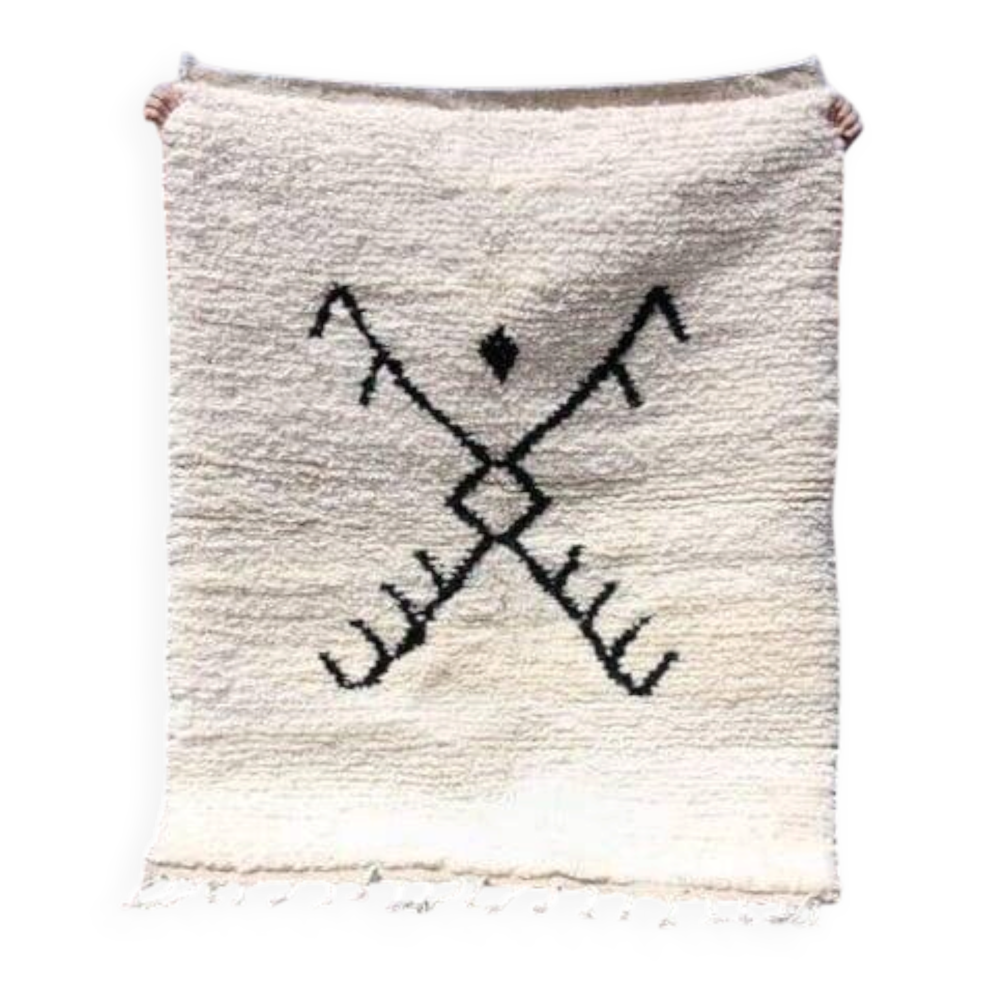 Small traditional handmade Berber rug 100-200 cm