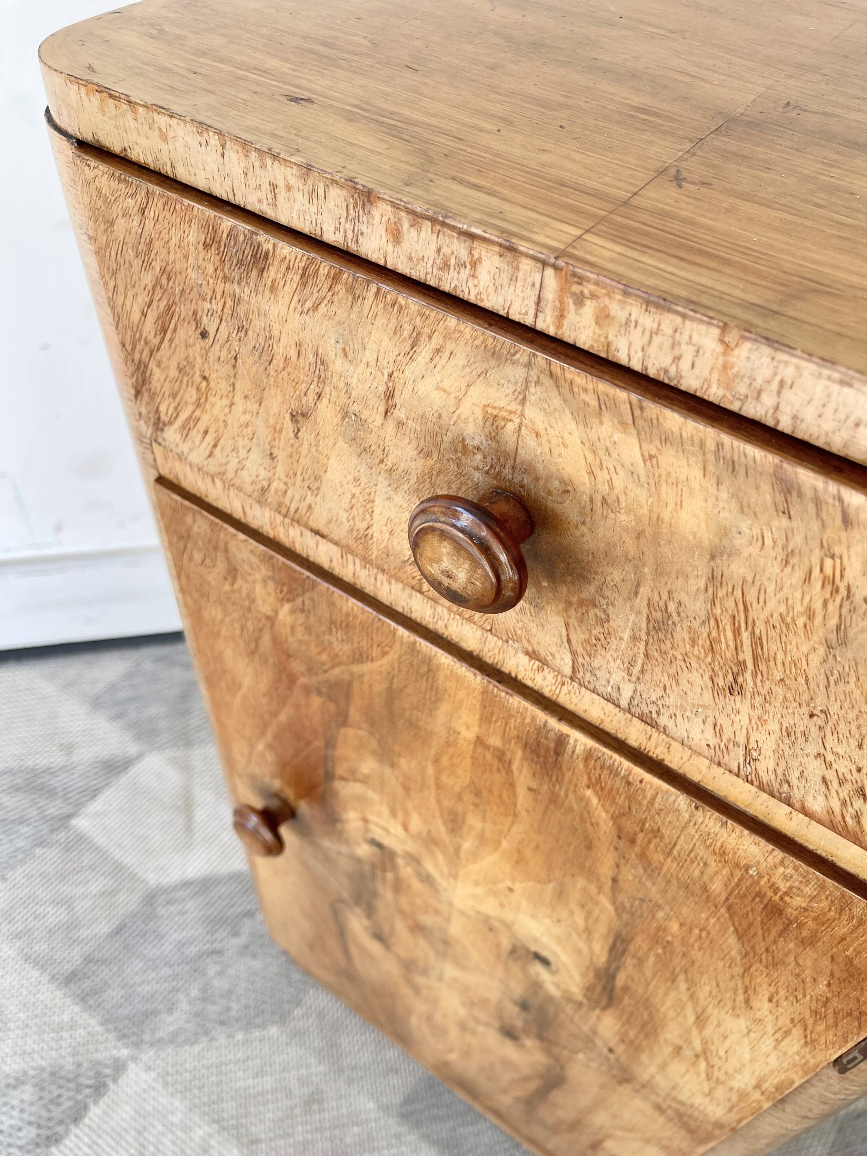 Table de chevet art déco avec tiroir