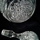 Baccarat crystal water carafe with palmettes and gondola leg