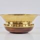 Vintage Valenti Gold Plated Centerpiece Bowl on Walnut Base, 1990s