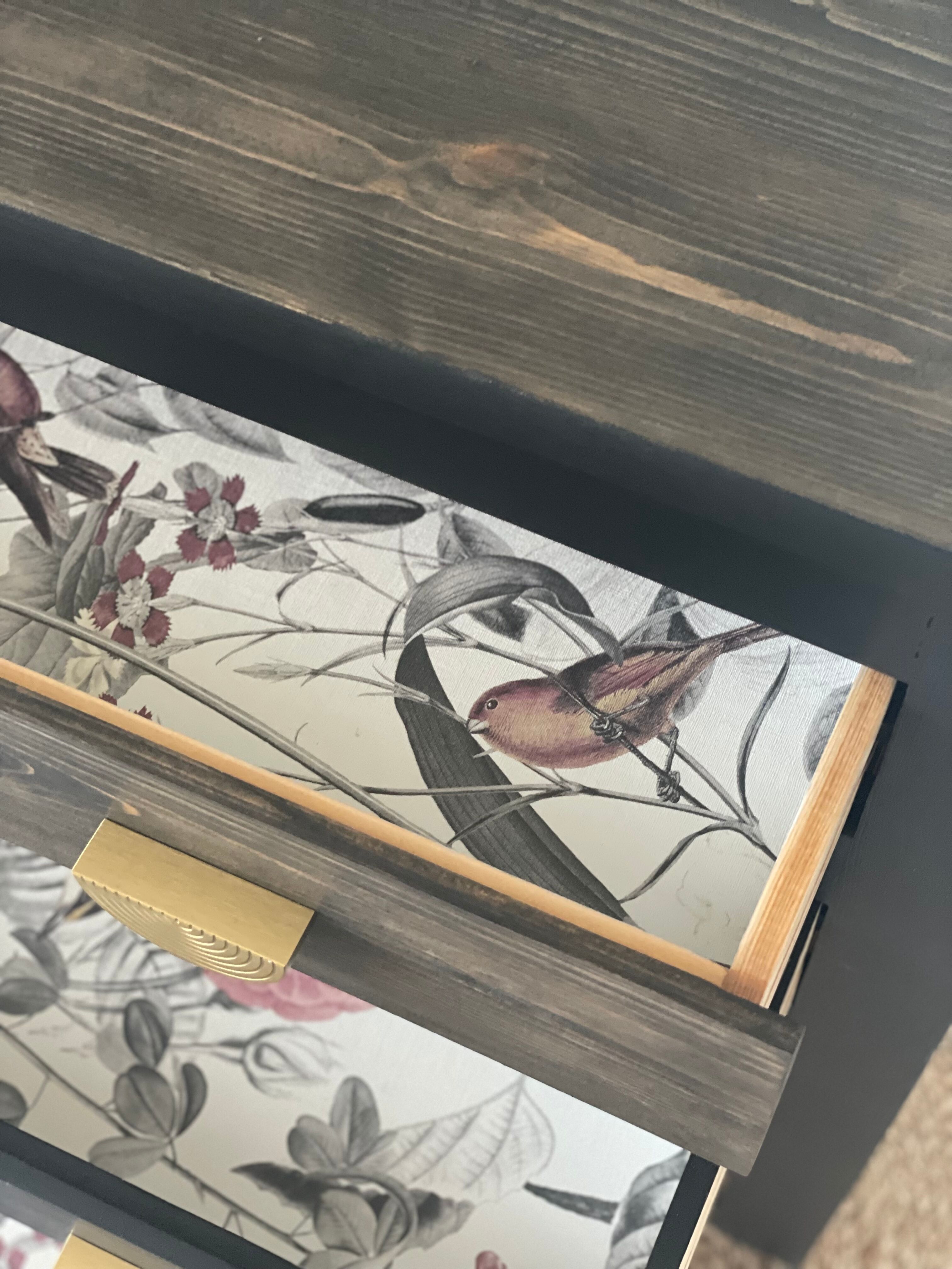 Ebony chest of drawers