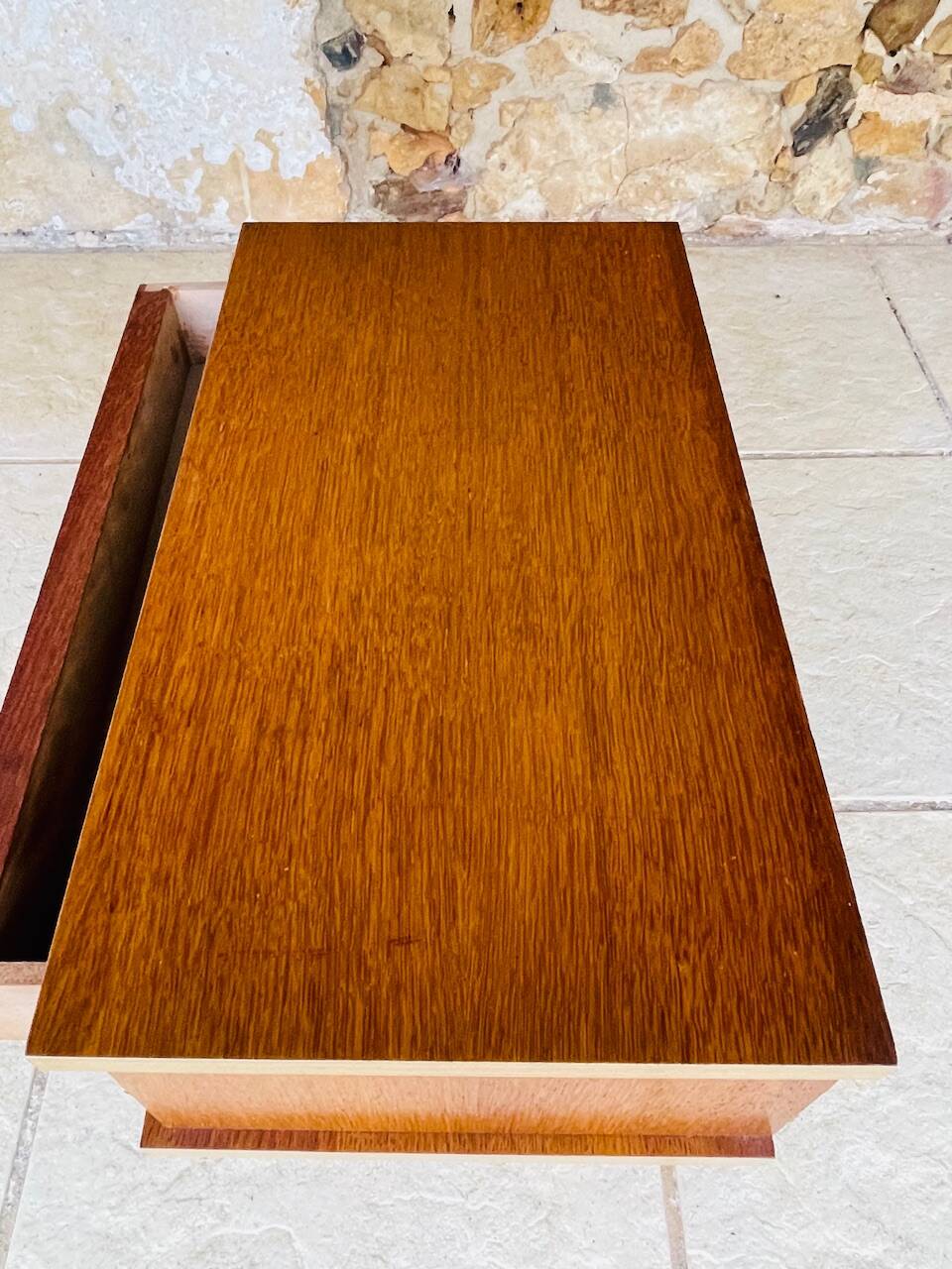 Vintage Scandinavian-style oak bedside table, circa 1960s/1970s