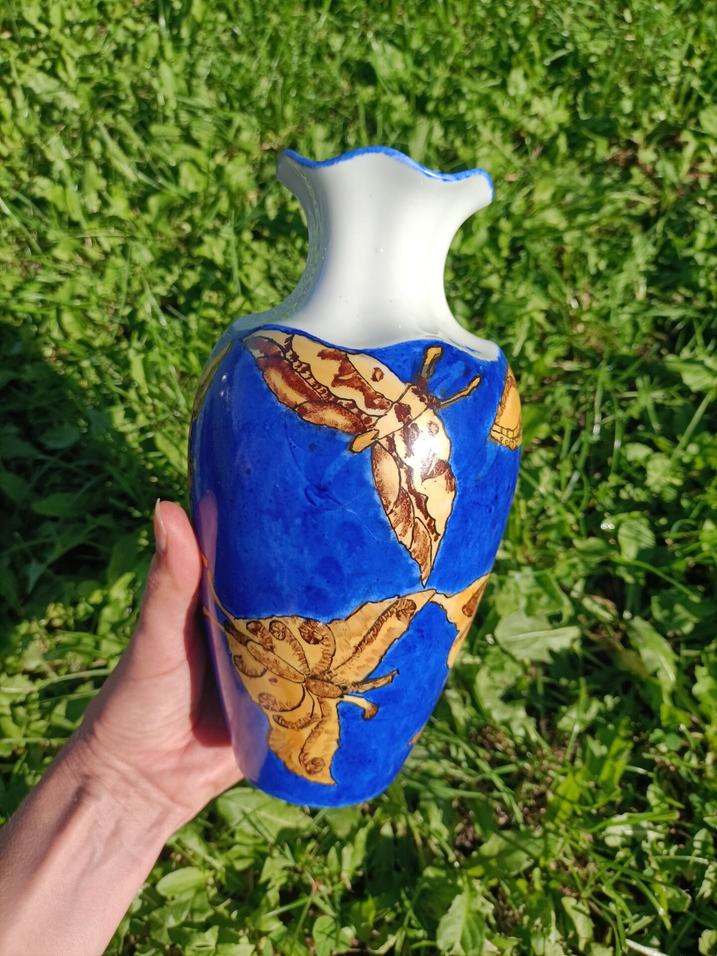 Vase Butterflies Limoges France