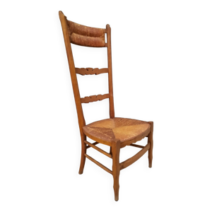 chaise chauffeuse paillee