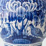 Large Royal Delft ceramic table lamp hand-painted for the 300th anniversary, 1953.