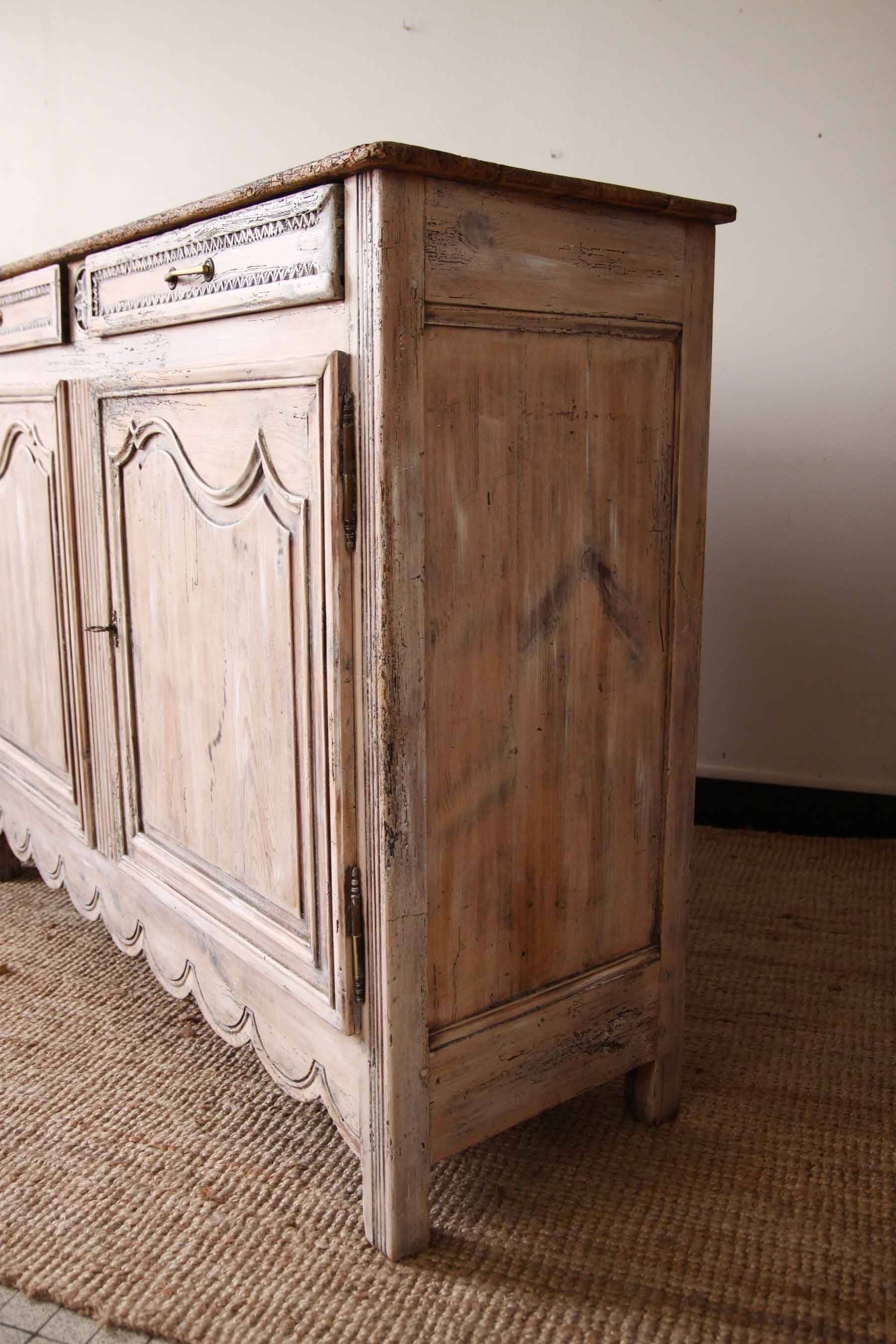 Patinated and sculpted buffet