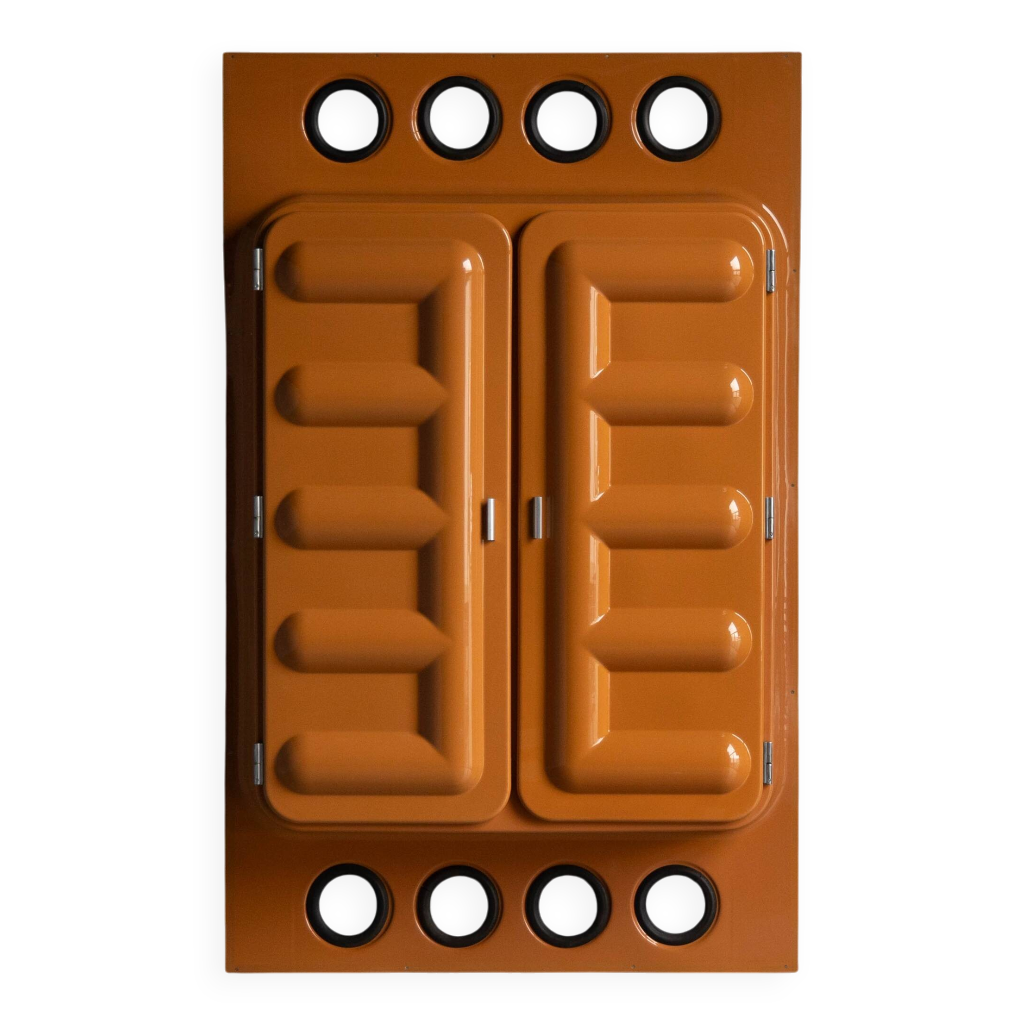 Edition Somop Wardrobe in Orange Molded Plastic, France, 1970s