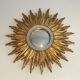 Sun mirror in golden resin 50cm