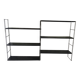 Double metal string shelf - 6 shelves, 3 uprights - vintage 1960