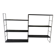 Double metal string shelf - 6 shelves, 3 uprights - vintage 1960
