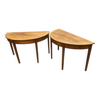 Pair George III Mahogany Console Tables