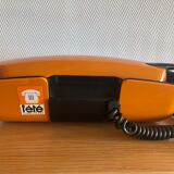 Vintage PTT Phone Telic t75 Orange from 1975