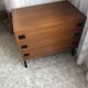 Chest of drawers with 3 drawers in teak by René Jean Caillette