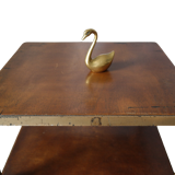 Vintage rolling side table 50 wood and metal