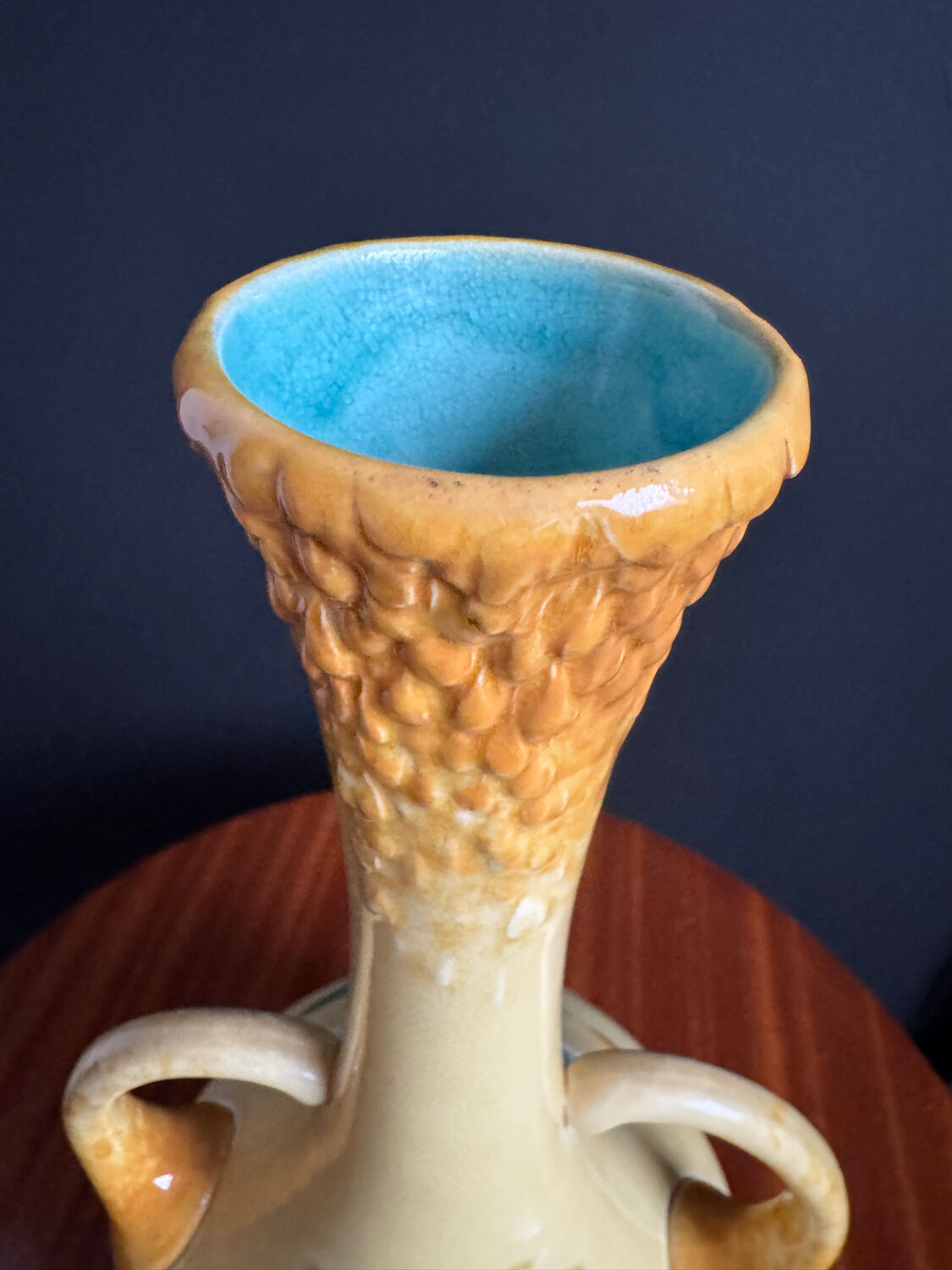 Art Nouveau ceramic vase by Gustave de Bruyn