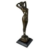 Philips, Art Deco Sculpture of a Nude Woman, 20th Century, Bronze