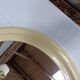 Round mirror in cream plastic, French house Syla, 70s