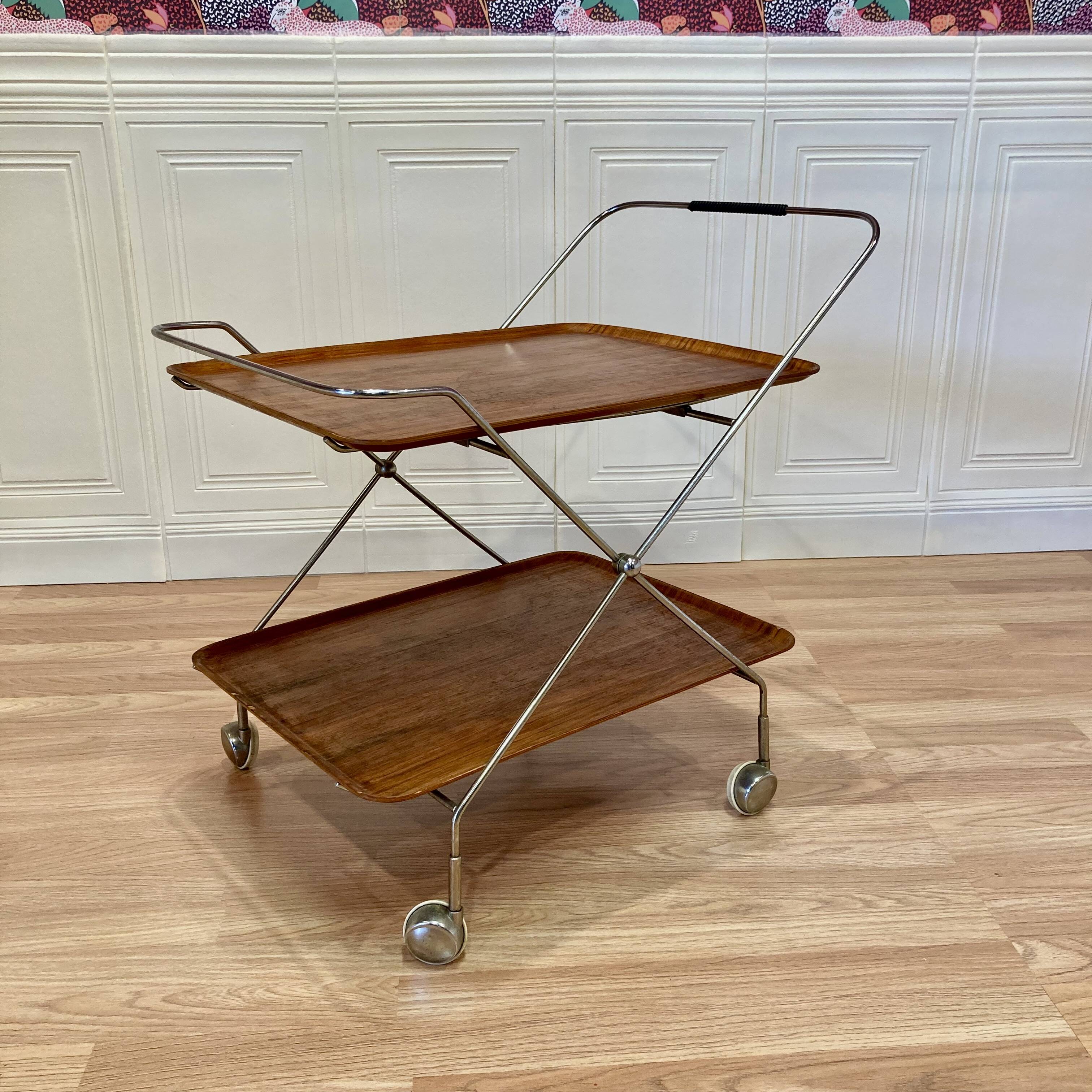 MODULAR SCANDINAVIAN DESSERT TABLE "PAUL NAGEL" 1950.