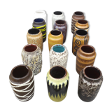 Set of 15 Scheurich Vases model 231-15 W. Germany