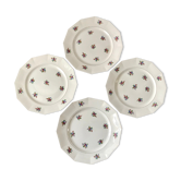 Set of 4 flat plates Céranord Saint-Amand 50s