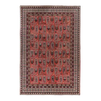 Vintage Turkish rug from Oushak, hand-woven 140x206 cm