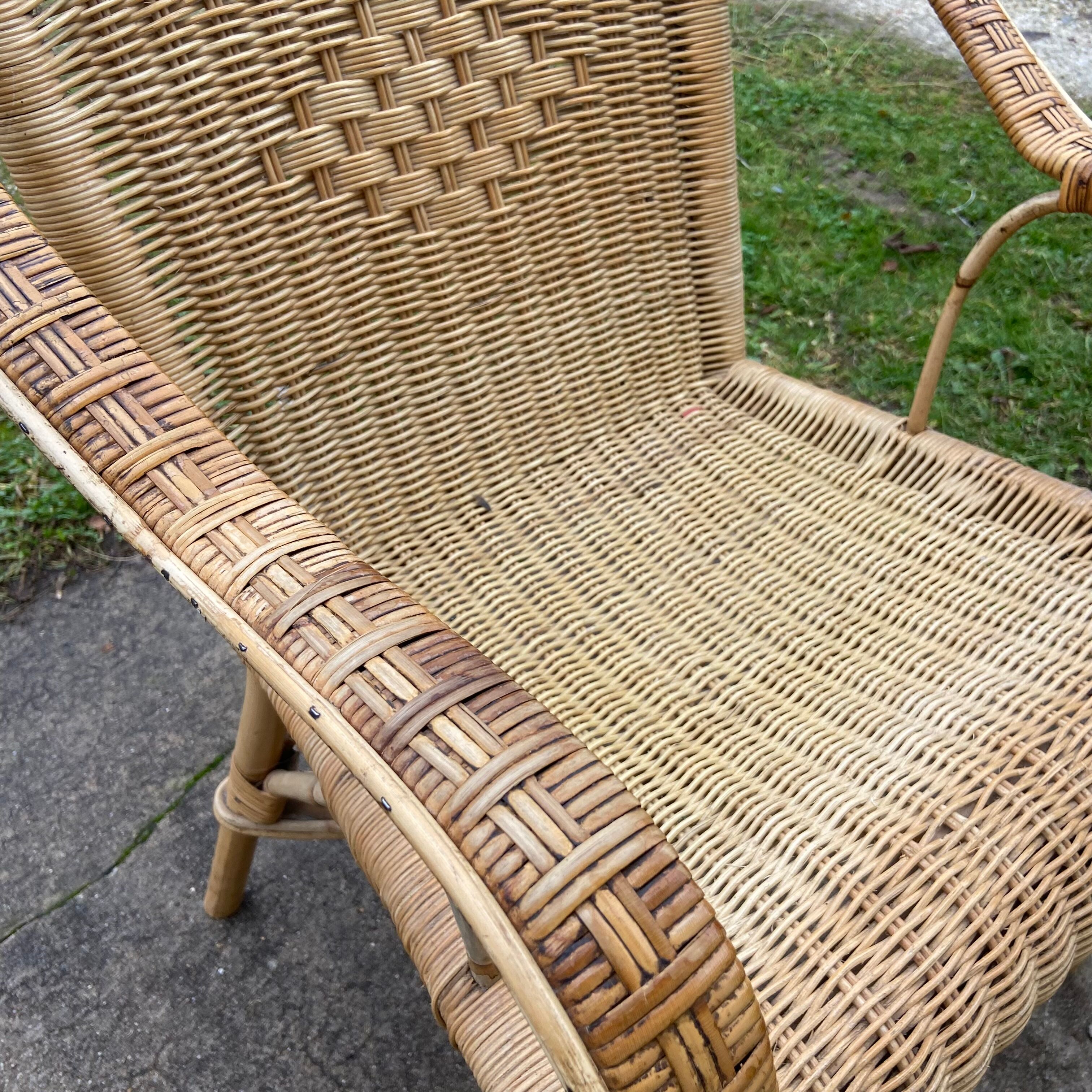 Rattan armchair