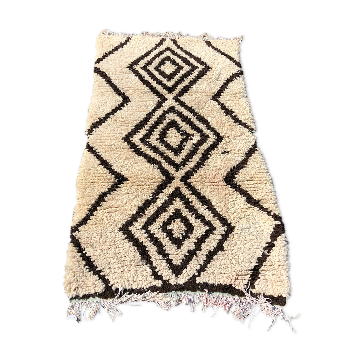 Berber carpet Beni Ourain vintage 190x100cm