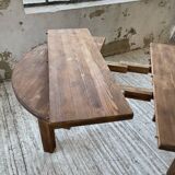 1950s round pine table with extensions