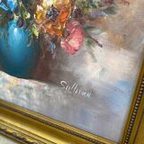Tableau huile sur toile bouquet