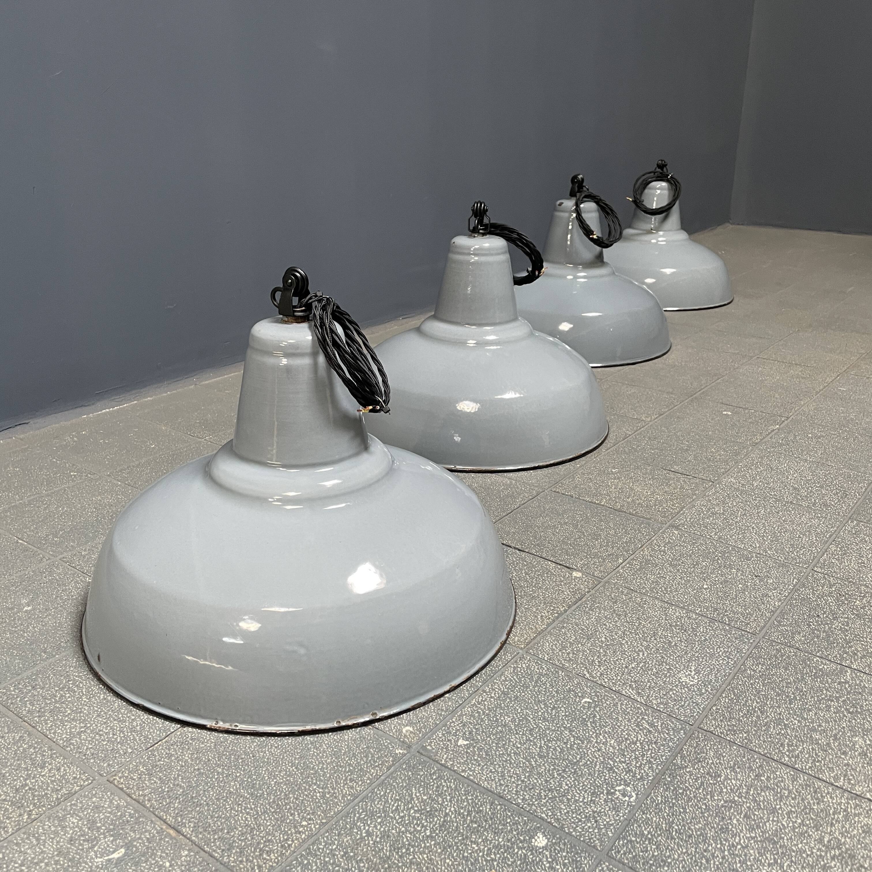 Light gray enamel Philips pendant lamps