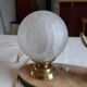 Lamp marble metal golden frosted glass 1940