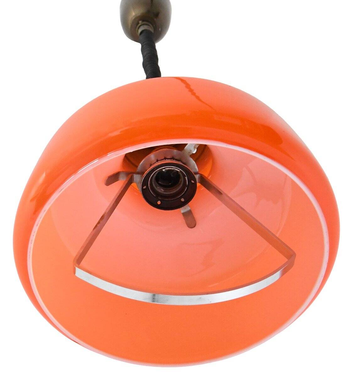 Suspension in orange opaline from the 1960s.