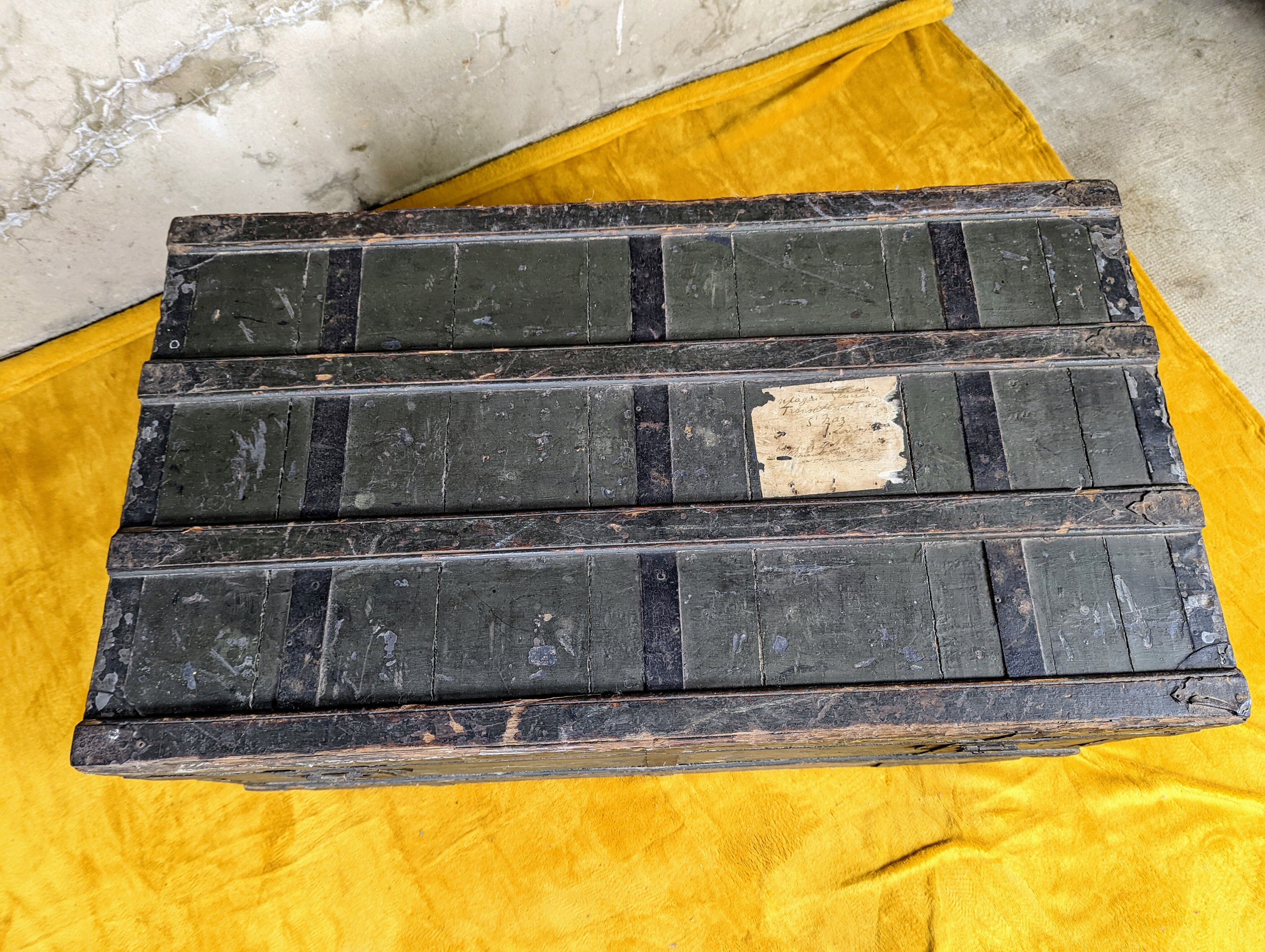 Antique travel trunk