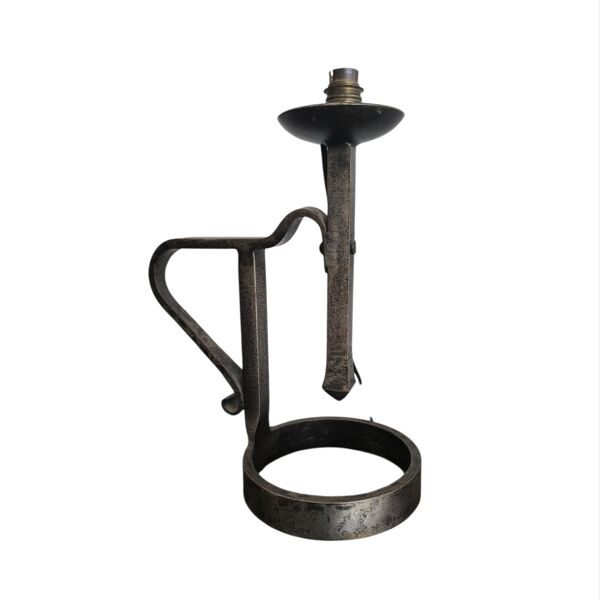 Pied de lampe brutaliste en fer forgé circa 1950