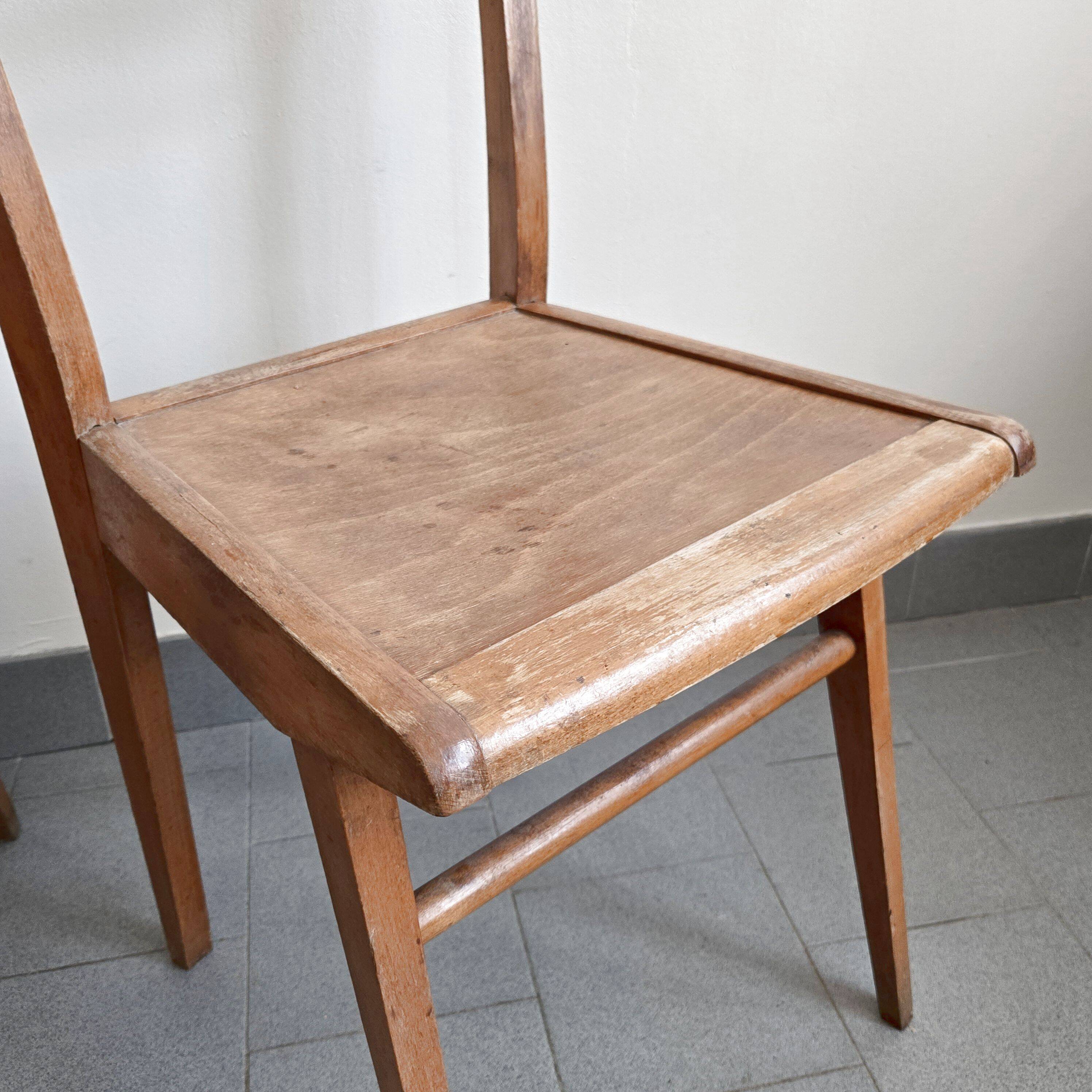 Suite de 4 chaises bistrot Luterma 1950 vintage