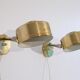 Paire d'appliques scandinaves en laiton de Skeleftea 1970