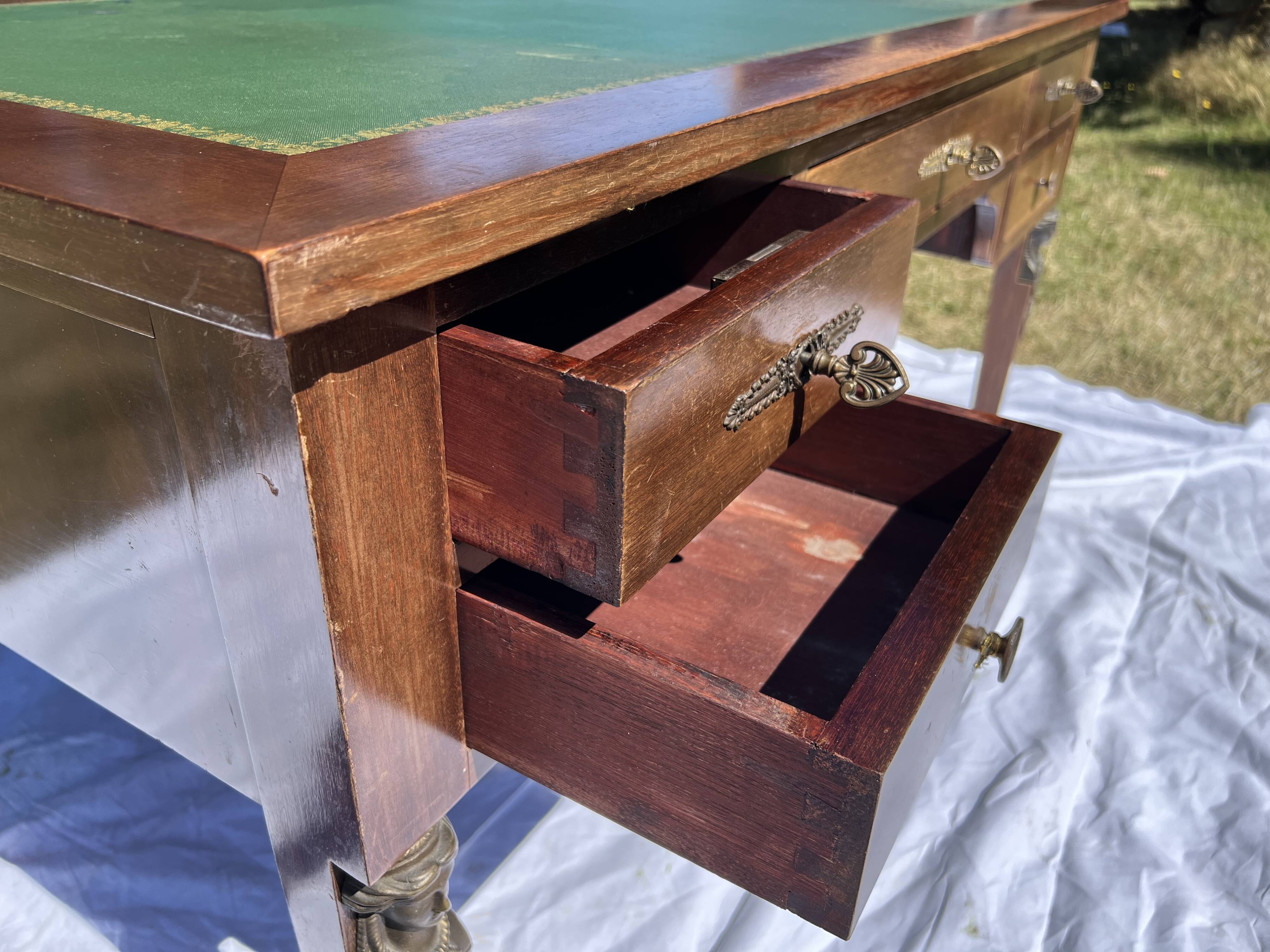 Empire style desk – return from Egypt