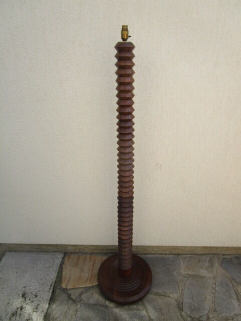 Old wooden floor lamp foot