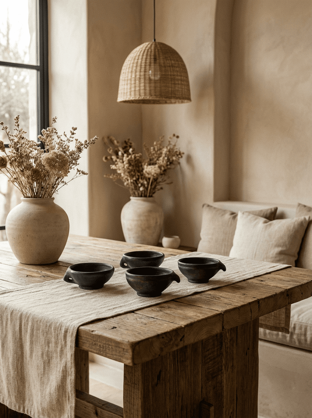 Duo of terracotta cups Kânâh — “Breath of Earth”