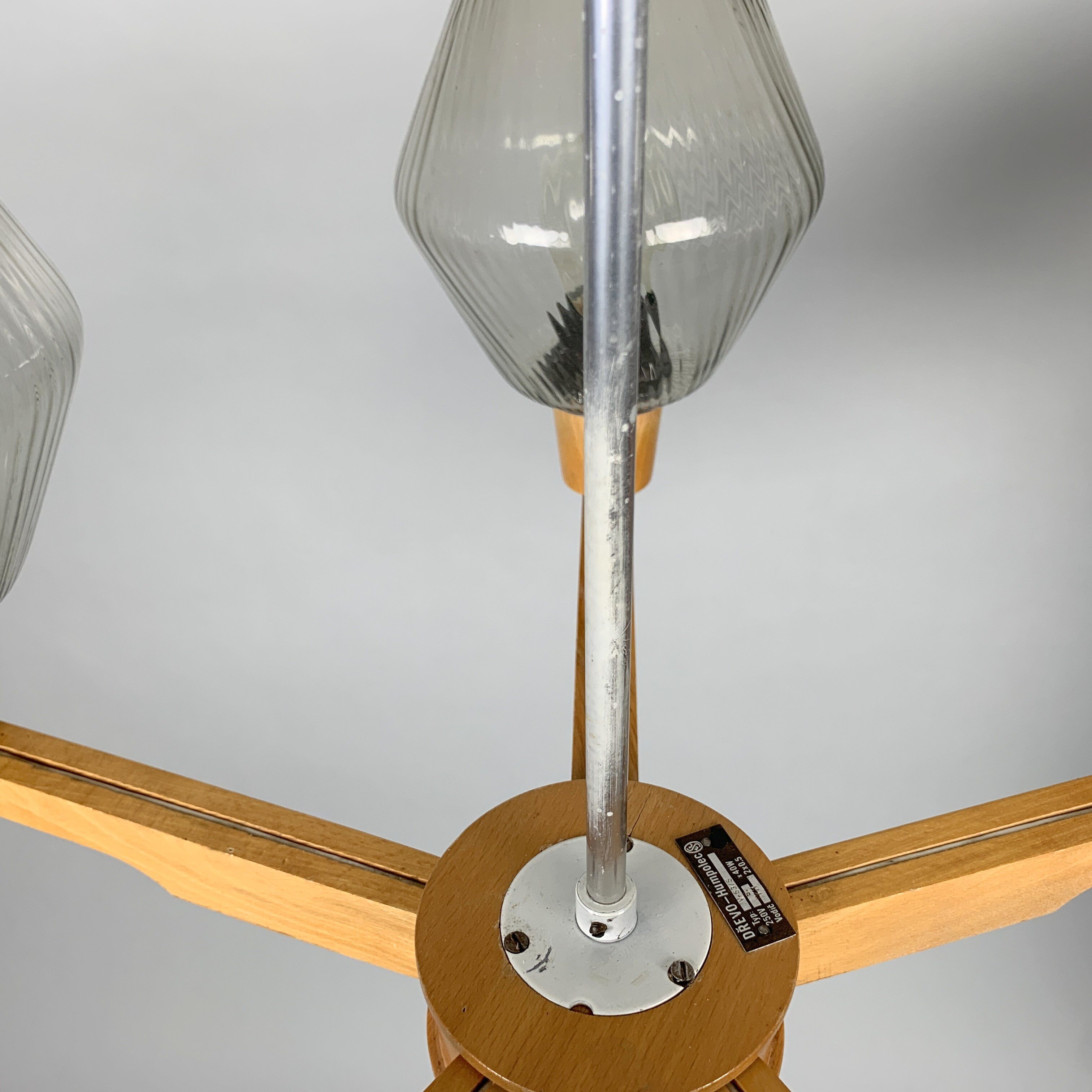 Chandelier from Drevo Humpolec, Czechoslovakia, 1970