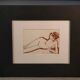 Painting/sanguine by Lucien Vignolle after Modigliani 1990’s