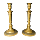 Pair of torches or candle holders in bronze