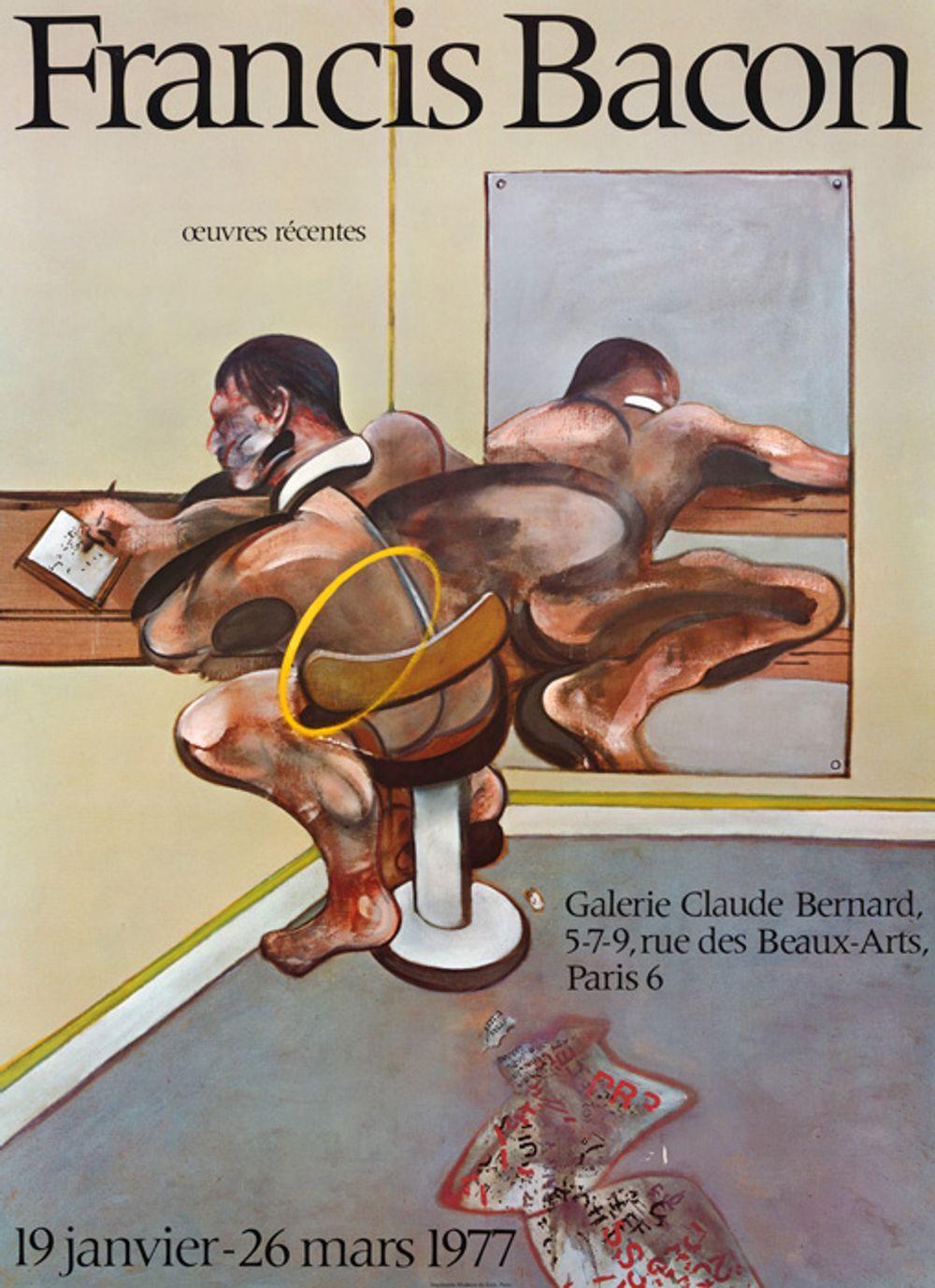 Poster Francis Bacon "Recent Works" 1977