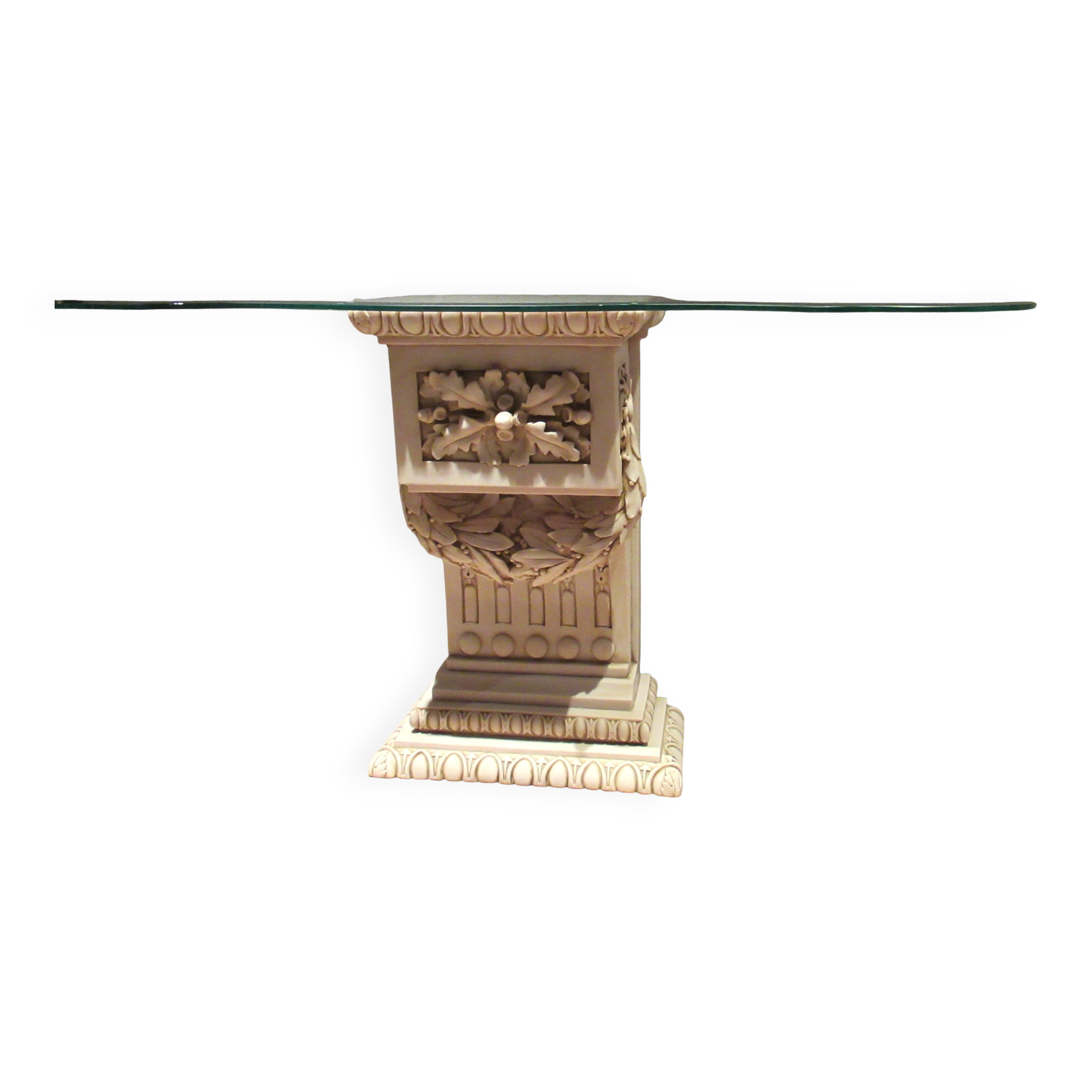 Imperio console with bespoke faceted glass